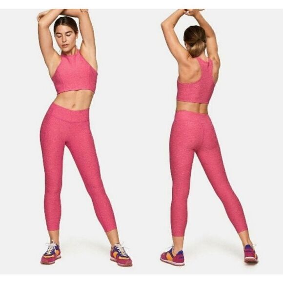 Outdoor Voice Pink 3/4 Warmup Leggings - Picture 1 of 6